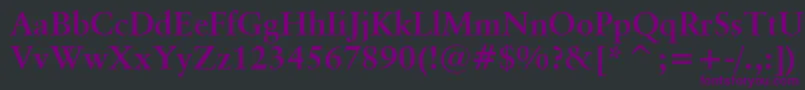 ClassicalGaramondBoldBt Font – Purple Fonts on Black Background