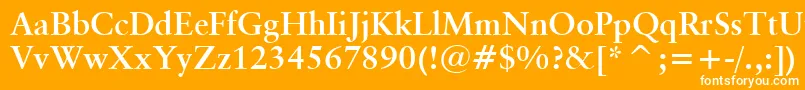 ClassicalGaramondBoldBt Font – White Fonts on Orange Background