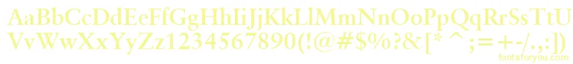 ClassicalGaramondBoldBt Font – Yellow Fonts on White Background