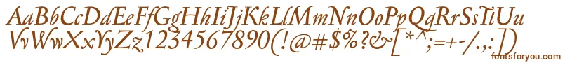 SerapioniitxnItalic Font – Brown Fonts on White Background