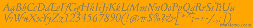 SerapioniitxnItalic Font – Gray Fonts on Orange Background