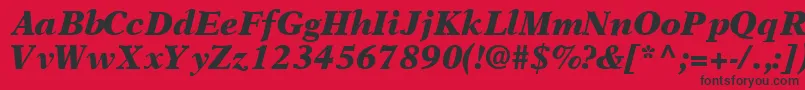 OrchidblacksskBoldItalic Font – Black Fonts on Red Background