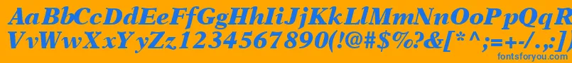 OrchidblacksskBoldItalic Font – Blue Fonts on Orange Background