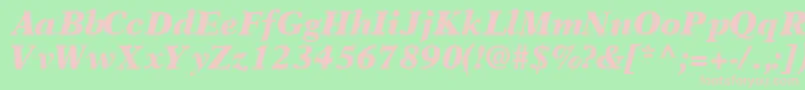 OrchidblacksskBoldItalic Font – Pink Fonts on Green Background
