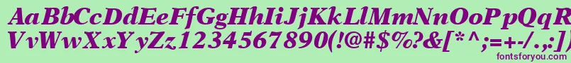 OrchidblacksskBoldItalic Font – Purple Fonts on Green Background