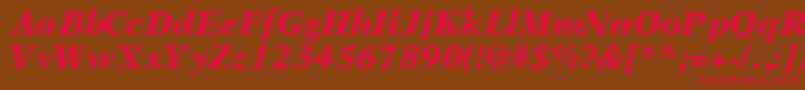 OrchidblacksskBoldItalic Font – Red Fonts on Brown Background