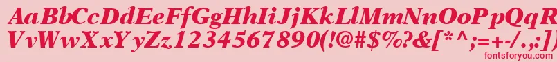 OrchidblacksskBoldItalic Font – Red Fonts on Pink Background