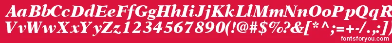 OrchidblacksskBoldItalic Font – White Fonts on Red Background