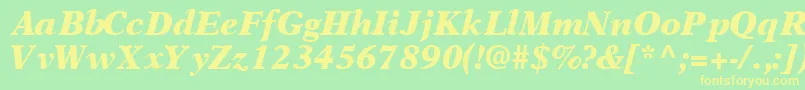 OrchidblacksskBoldItalic Font – Yellow Fonts on Green Background