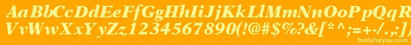 OrchidblacksskBoldItalic Font – Yellow Fonts on Orange Background