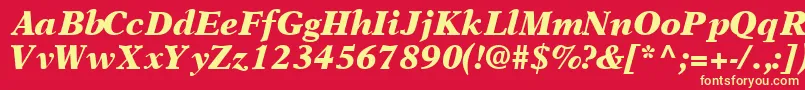 OrchidblacksskBoldItalic Font – Yellow Fonts on Red Background