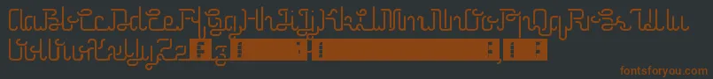 Neonic-fontti – ruskeat fontit mustalla taustalla