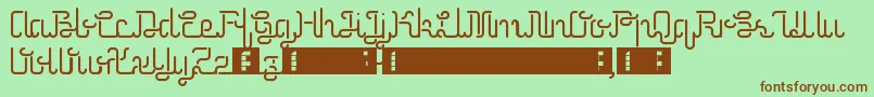 Neonic Font – Brown Fonts on Green Background