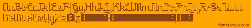 fuente Neonic – Fuentes Marrones Sobre Fondo Naranja