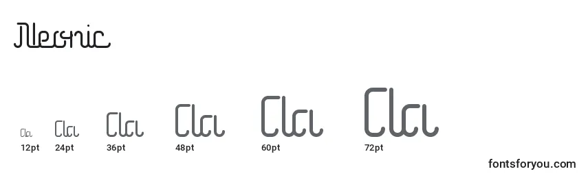Neonic Font Sizes