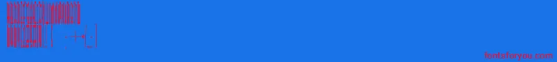 Metropolana Font – Red Fonts on Blue Background