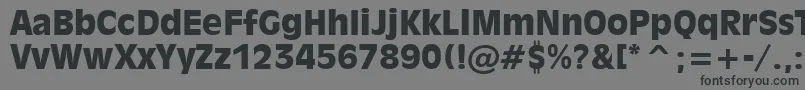 Inc901k Font – Black Fonts on Gray Background