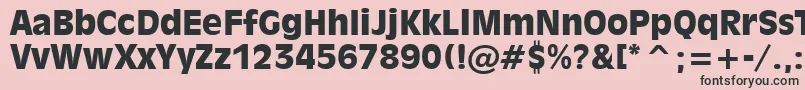 Inc901k Font – Black Fonts on Pink Background