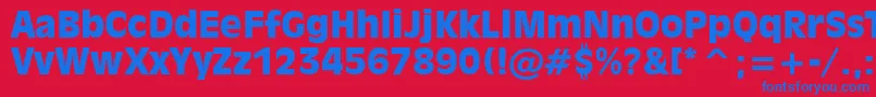 Inc901k Font – Blue Fonts on Red Background