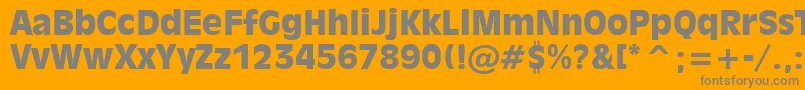 Inc901k Font – Gray Fonts on Orange Background