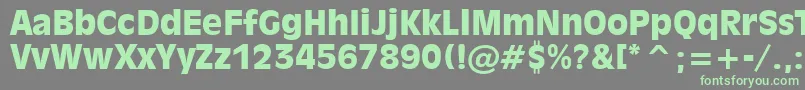 Inc901k-Schriftart – Grüne Schriften auf grauem Hintergrund