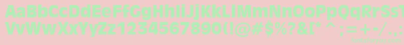 Inc901k Font – Green Fonts on Pink Background