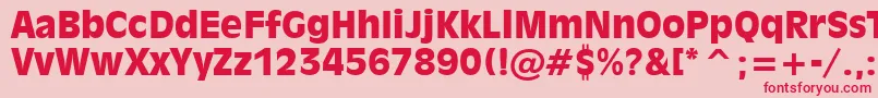 Inc901k Font – Red Fonts on Pink Background