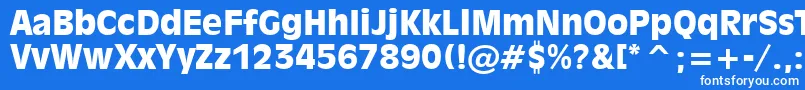 フォントInc901k – 青い背景に白い文字