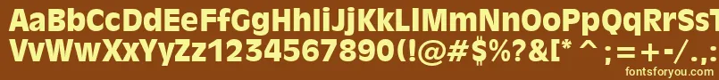 Inc901k Font – Yellow Fonts on Brown Background