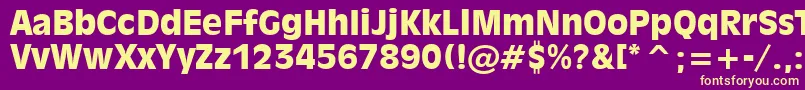 Inc901k Font – Yellow Fonts on Purple Background