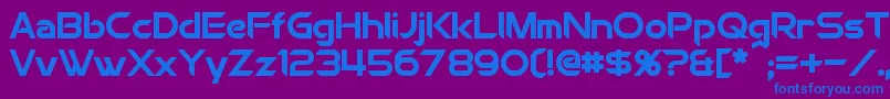 ChromiaBold Font – Blue Fonts on Purple Background