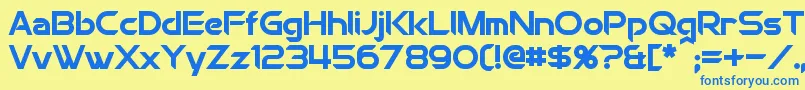 More about ChromiaBold Font ChromiaBold Font – Blue Fonts on Yellow Background