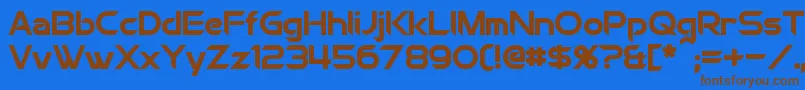 ChromiaBold Font – Brown Fonts on Blue Background