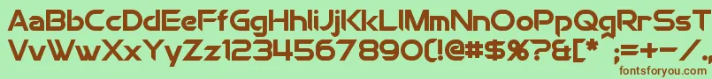 ChromiaBold Font – Brown Fonts on Green Background