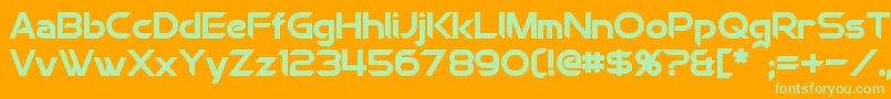 ChromiaBold Font – Green Fonts on Orange Background