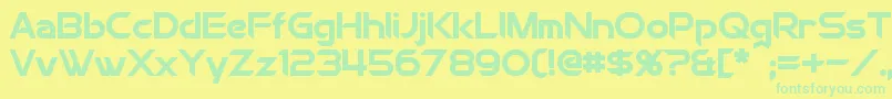 ChromiaBold Font – Green Fonts on Yellow Background