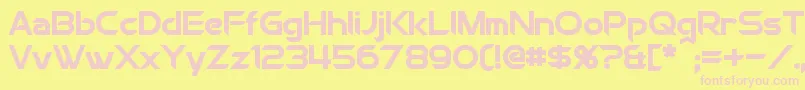 ChromiaBold Font – Pink Fonts on Yellow Background