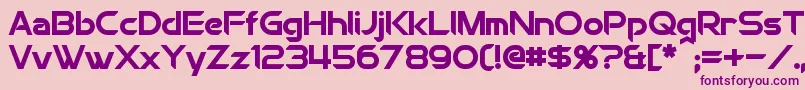 Weitere Informationen zur ChromiaBold-Schriftart ChromiaBold-Schriftart – Violette Schriften auf rosa Hintergrund