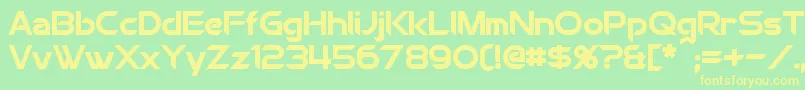 ChromiaBold Font – Yellow Fonts on Green Background