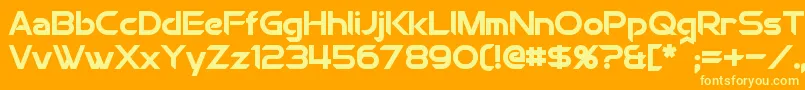 ChromiaBold Font – Yellow Fonts on Orange Background