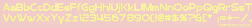 ChromiaBold Font – Yellow Fonts on Pink Background