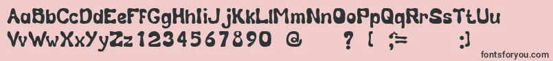 フォントCalebasseUnregistered – ピンクの背景に黒い文字