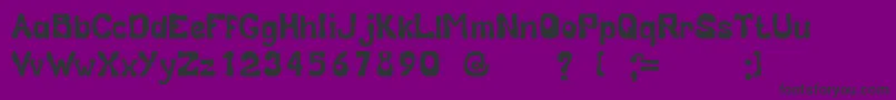 フォントCalebasseUnregistered – 紫の背景に黒い文字
