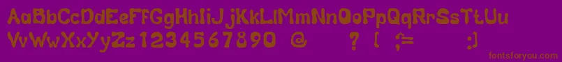 Шрифт CalebasseUnregistered – коричневые шрифты на фиолетовом фоне