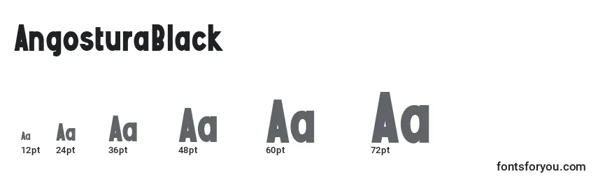 Размеры шрифта AngosturaBlack