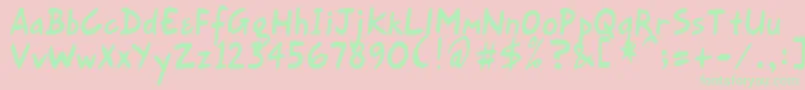 GortFhn Font – Green Fonts on Pink Background