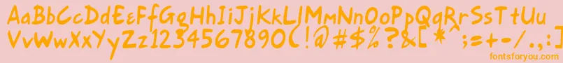 GortFhn Font – Orange Fonts on Pink Background