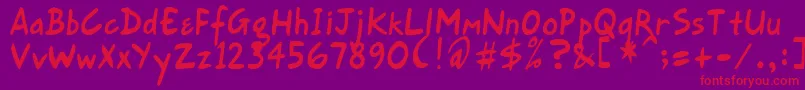 GortFhn Font – Red Fonts on Purple Background