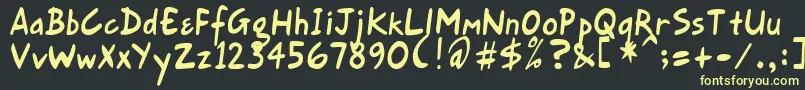 GortFhn Font – Yellow Fonts on Black Background