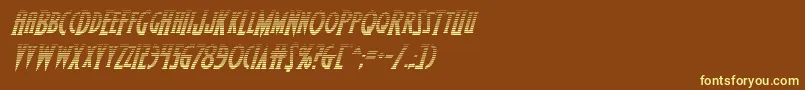 Czcionka Wolfsbane2iigradital – żółte czcionki na brązowym tle